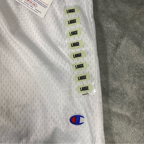 Champion Shorts Women’s Large White Authentic Mesh Shorts Warm Up Athletic - Picture 5 of 11